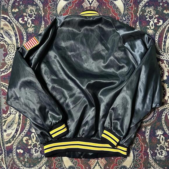 Vintage West Ark Bomber Nylon Jacket American Legion Blue Gold Trim Size M - Picture 7 of 7